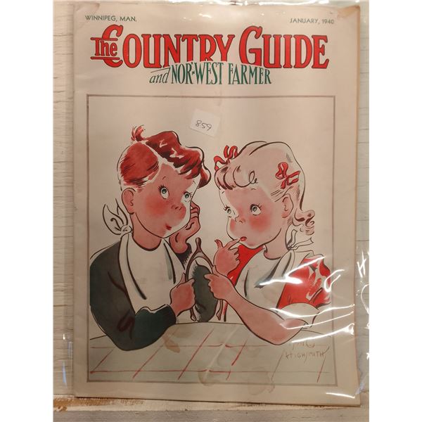 1940 Country Guide Cover: Boy Mischievously Watering Family Under Umbrella- The Country Guide and No