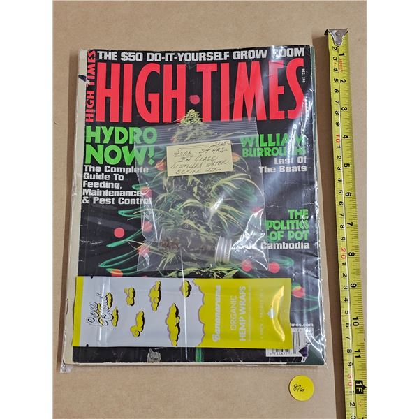 Vintage 1997 High Times Magazine w/ Hemp Wraps & Seeds