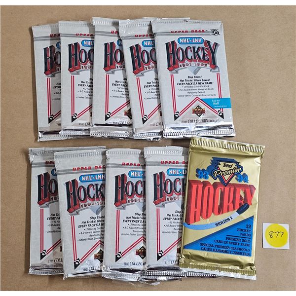 (10) Packs Hockey Cards ‘91/’92 & ‘93/’94 *REPACKED/OPEN*