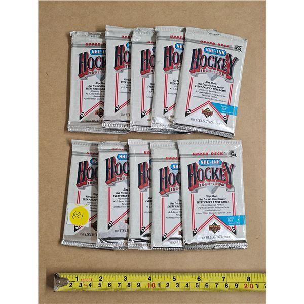 (10) Packs Hockey Cards ‘91/’92 *REPACKED/OPEN*
