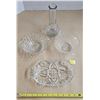 Image 1 : (4) Pieces Assorted Clear Crystal/Glassware