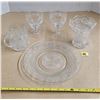 Image 1 : (5) Pieces Assorted Clear Crystal/Glassware