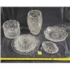 Image 1 : (5) Pieces Assorted Clear Crystal/Glassware