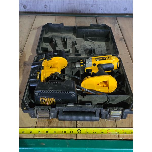 Dewalt drill and batteries with charger