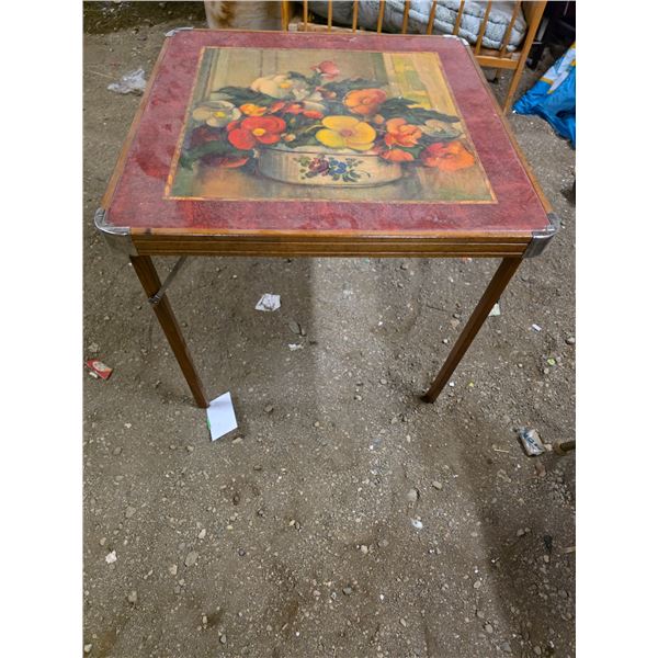 Folding card table- 30" by 30" by 26"H