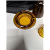 Image 3 : Lot of Amber Glass Items (small Pitcher, bottles, and etc.)
