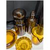 Image 4 : Lot of Amber Glass Items (small Pitcher, bottles, and etc.)