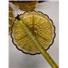 Image 5 : (2) amber Glass Trays (1) Divider w/ Amber Glass Candy Dish Possibly FTDA 1981