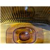 Image 8 : (2) amber Glass Trays (1) Divider w/ Amber Glass Candy Dish Possibly FTDA 1981