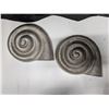Image 1 : (2) Aluminum Sea Shell Wall Decor