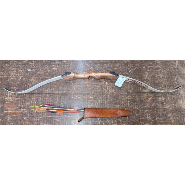 Fuse 28"-62" Focus Vintage Bow w/ Quiver and Arrows
