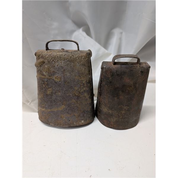(2) Vintage Cattle bells w/ Knobbers