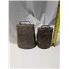Image 2 : (2) Vintage Cattle bells w/ Knobbers