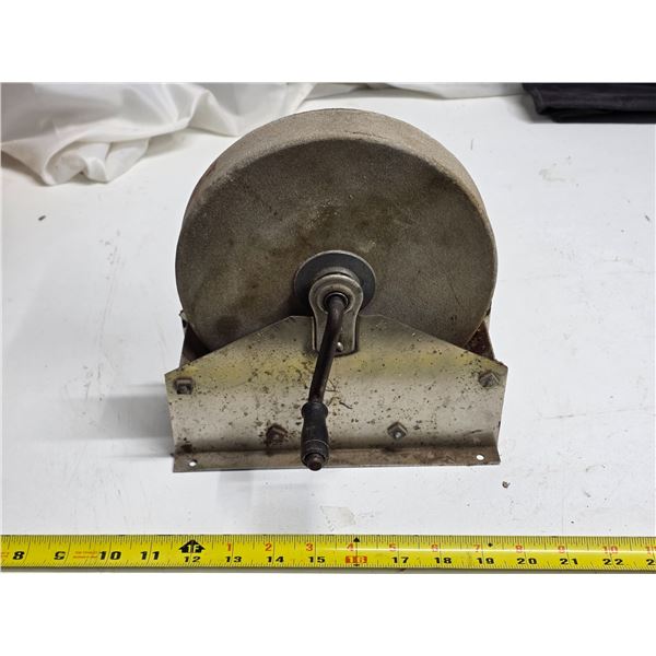 Antique handcrank grindstone