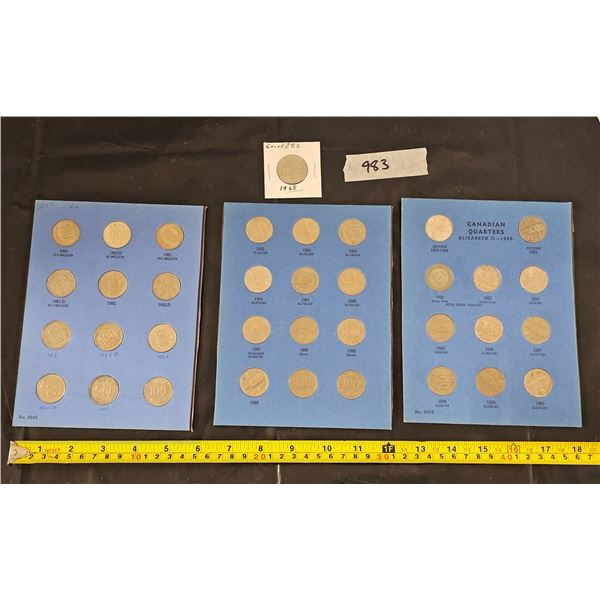 1968 Canada 50 cent Coin, (35) South Korea 100 won Coins (not Canadian Quarters)