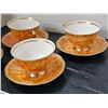 Image 3 : (5) Vintage Jarolina Orange Marble Cup and Saucer Set