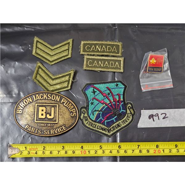 Military Patches, Belt Buckle, Pin