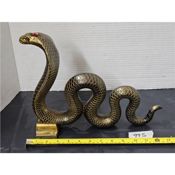 10” Tall Black and Gold Cobra Statue