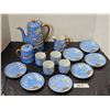 Image 1 : (14) Piece Japanese Moriage Hand Painted Porcelain Tea Set