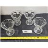 Image 1 : Set of (4) Vintage Anchor Hocking Clear Glass Ice Cream Dish