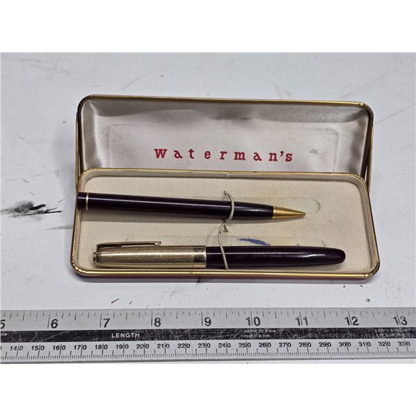 Watermans fountain pen and case