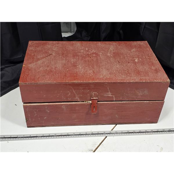 Wood box with misc items