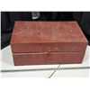Image 1 : Wood box with misc items