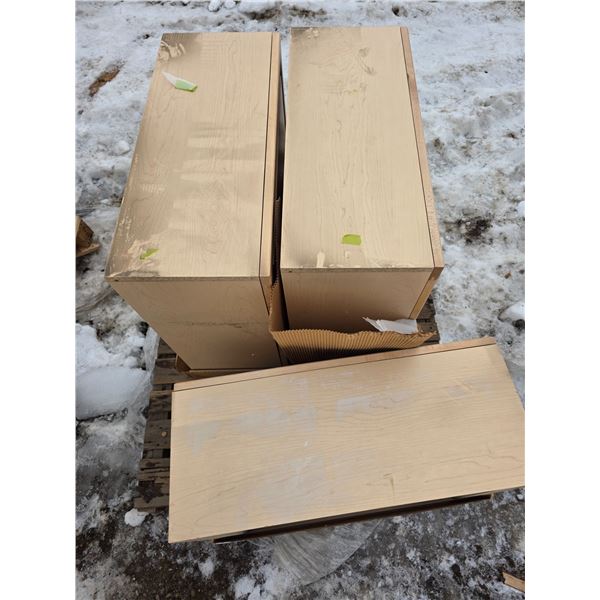 3 cupboards- 18" by 12" by 30"H- sizes vary