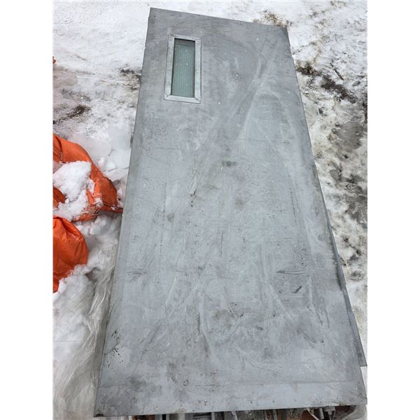 Steel door with frame parts- 36" by 72"H