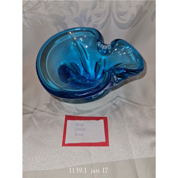 Blue Glass Dish
