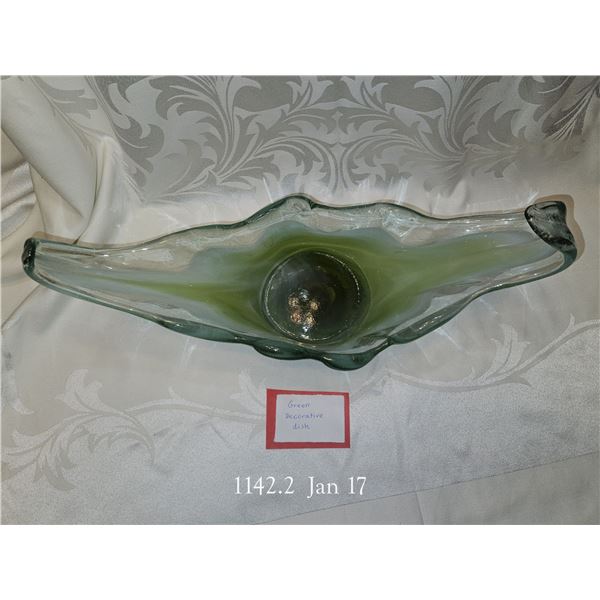 Green Glass Dish