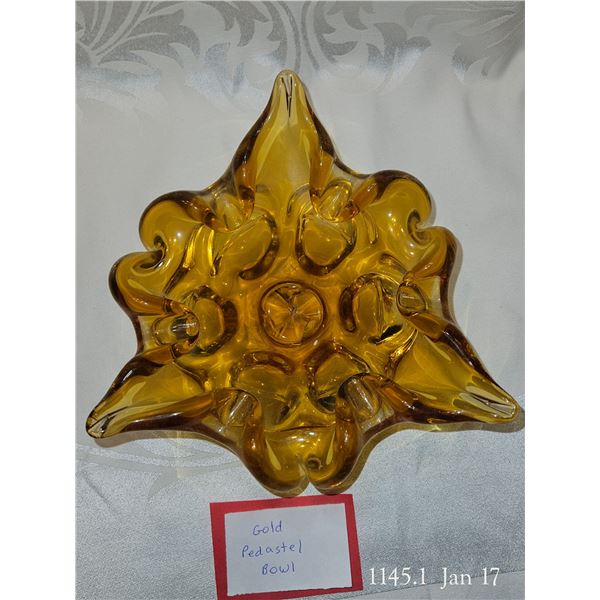 Gold Pedestal Bowl