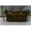 Image 3 : whicker fruit basket w/ glass fruit décor