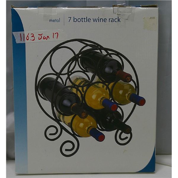 metal 7 bottle wine rack