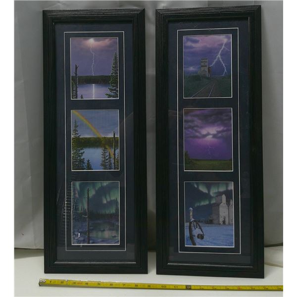 2 framed pictures w/ Authentication/certificates 9"x 22.5"