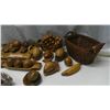 Image 2 : wood fruit ornaments, basket + furniture feet