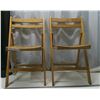 Image 1 : 2 wood folding chairs