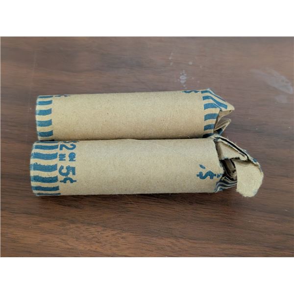 (2) Rolls of Canadian 5 Cent Coins (not All Dates Known)