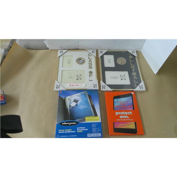 picture frames, ipad protector, sheet protectors