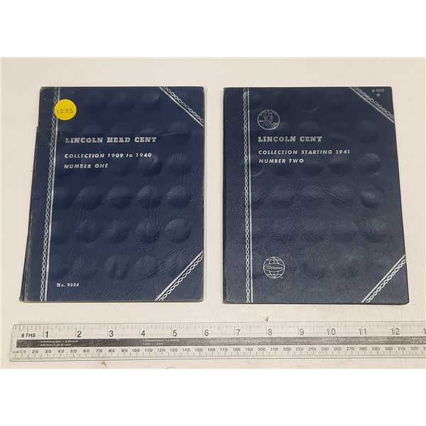 Binder of Lincoln Head Cent Collection 1909 to 1940 Number One and Two. (Total Coins 82)