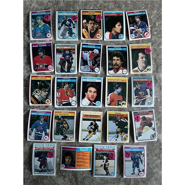 1250- 1982-83 O-Pee-Chee hockey lot of 24 cards. Big names.