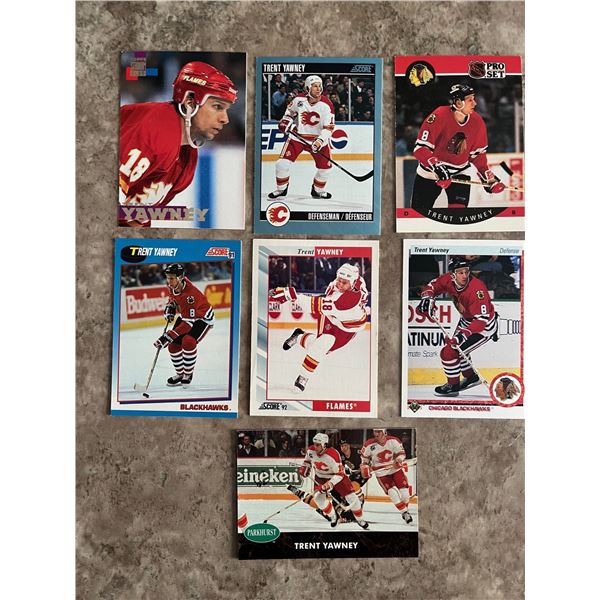 1256- Pride of Hudson Bay lot of Trent Yawney hockey cards.