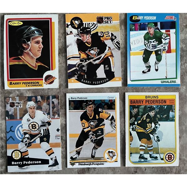 1257- Pride of Big River lot of Barry Pederson hockey cards.