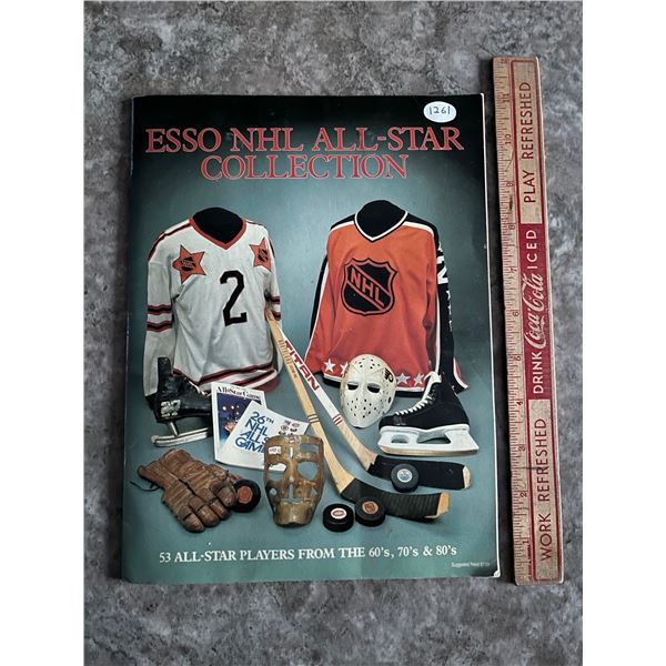 1261- Esso NHL All Stars hockey card collection booklet. Incomplete.