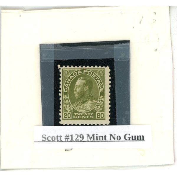 Scott #129 Miny No Gum stamp