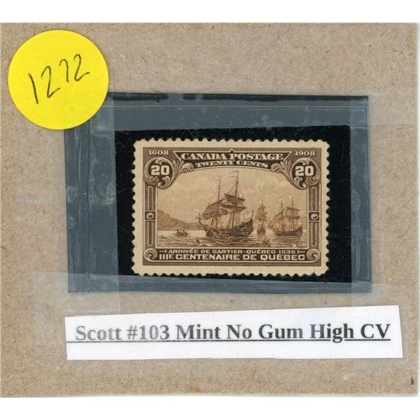Scott #103 Mint No Gum High CV stamp