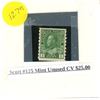 Image 1 : Scott #125 Mint unused CV $25.00 stamp