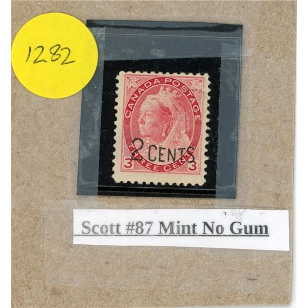 Scott #87 Mint no gum stamp