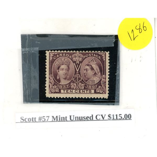 Scott #57 Mint unused CV $115.00