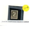 Image 1 : Scott #42 small queen unused CV $200.00